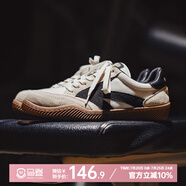 馬登箭頭德訓鞋子男夏季透氣平底休閑板鞋復古阿甘小白鞋網(wǎng)面運動鞋 米白色  馬登工裝 42 男碼-偏大一碼