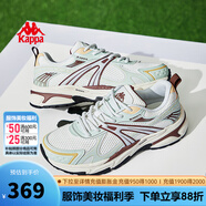 KAPPA卡帕背靠背女鞋復(fù)古老爹鞋女2025春季新款網(wǎng)面跑鞋女厚底運動鞋女 天水碧綠/冰山藍 39