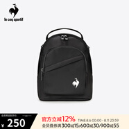 樂(lè )卡克（Le coq sportif）法國公雞女款騎行系列秋季運動(dòng)便攜雙肩背包CA-8651233 黑色/BLK F