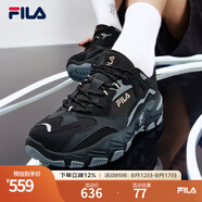 FILA【男女同款】斐樂(lè )男女鞋跑步鞋掠奪者舒適休閑鞋透氣慢跑運動(dòng)鞋 黑/中灰-BM【男款】 41