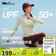 蕉下（beneunder）運動(dòng)防曬衣女超輕薄DS836吸汗防曬服防紫外線(xiàn)顯瘦戶(hù)外橡灰米L