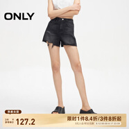 ONLY時(shí)尚顯瘦毛邊破洞高腰短褲牛仔褲女|124243009 J09 深牛仔灰色 XS (155) 60A