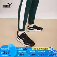 彪馬（PUMA）【復(fù)古跑鞋】緩震透氣薄底鞋休閑鞋男女運動鞋R78 373117 黑色-白-01 38.5