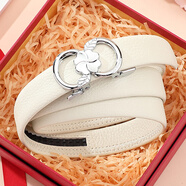 鱷魚(yú)恤新年禮物頭層牛皮精致百搭女士自動(dòng)扣腰帶時(shí)尚皮帶女生日