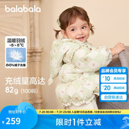 巴拉巴拉嬰兒花版羽絨服女童冬季短款外套保暖甜美時尚萌208424107010