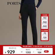 PORTS寶姿秋冬新品女裝時尚通勤黑色褲子高腰直筒西裝褲 ALN9P010PWB017-BLACK L (8)