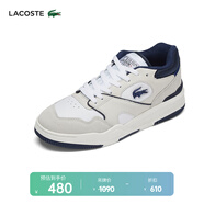LACOSTE法國(guó)鱷魚男鞋潮流時(shí)尚舒適百搭板鞋休閑運(yùn)動(dòng)鞋|47SMA0062 042/白色/藏青色 40 6.5