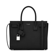Saint Laurent女包 女士小牛皮手提托特包 YSL風琴包421863B681N1000【包稅】 黑色系