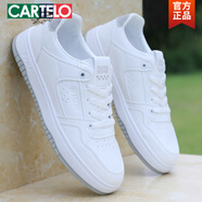 卡帝樂(lè)鱷魚(yú)（CARTELO）男鞋春季2025新款透氣小白鞋一腳蹬男士運(yùn)動(dòng)鞋百搭休閑鞋軟底板鞋 白灰8203 40