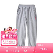 鉛筆俱樂(lè )部童裝2024春裝新款男女童褲子兒童長(cháng)褲中大童休閑運動(dòng)褲 花灰 110