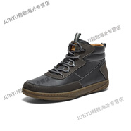 暇步士（Hush Puppies）2024冬新款日常低調簡(jiǎn)約工裝靴加絨舒適男休閑低靴W1D51DD4 深灰 43