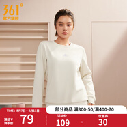 361度運(yùn)動(dòng)衛(wèi)衣男秋冬新款加絨圓領(lǐng)套頭運(yùn)動(dòng)絨上衣男簡(jiǎn)約百搭服飾御寒保 【女款】奶糖白【4801D】 M