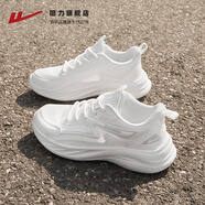 回力女鞋運動(dòng)鞋女款2025夏季薄款網(wǎng)面透氣輕便學(xué)生軟底跑步鞋子女 煙雨青灰-白灰色【健身跳繩慢跑 35