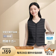 波司登（BOSIDENG）【反季】輕薄羽絨服90絨女短款露營(yíng)徒步拿捏溫差休閑保暖馬甲背心 【店長(zhǎng)推薦】黑色8056 S 160/84A