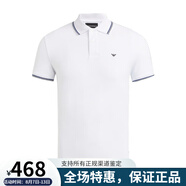 阿瑪尼（ARMANI）ARMANI阿瑪尼男裝新款短袖POLO衫男士T恤棉質(zhì)經(jīng)典鷹標(biāo)logo 白色（8N1FB3） 3XL （200-220斤）僅供參考