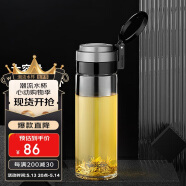 希諾單層玻璃杯大容量便攜提環運動水杯男過濾泡茶杯子XN-9076 695mL