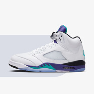 NIKE耐克Air Jordan 5 Retro AJ5白紫色 男子高幫復(fù)古籃球鞋 HQ7978-100 42.5