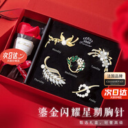 紀(jì)思梵（CHEESEFAN）輕奢一周胸針女士高檔走心珠寶首飾七夕情人節(jié)生日禮物送女友老婆 閃耀一周胸針