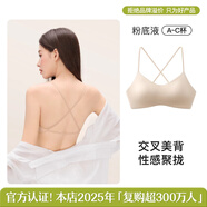 南極人新品交叉美背內(nèi)衣女小胸聚攏性感無(wú)痕防下垂2025新款文胸夏季薄款 粉底液 S (32_70ABC通杯)