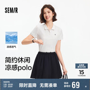 森馬（Semir）POLO衫女涼感抗菌修身襯衫2025夏刺繡休閑通勤套頭衫109325115001