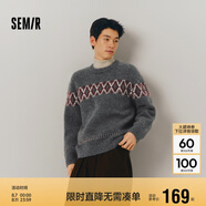 森馬毛衫男冬季費爾島提花民族風針織衫復(fù)古情侶毛衣109724107206