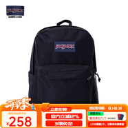 JANSPORT杰斯伯書(shū)包輕便雙肩包男女旅行包簡(jiǎn)約背包電腦包學(xué)生校園 4QUE008爵士黑-側袋+隔層