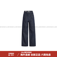 李維斯（Levi's）純色寬松自然腰直筒牛仔褲 女款 藍色 藍色 24 29