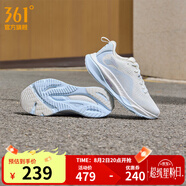 361度運(yùn)動鞋男鞋赤焰4網(wǎng)面透氣跑鞋男輕便通勤減震專業(yè)跑步鞋 羽毛白/冰河藍(lán) 密網(wǎng)【女】 38