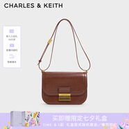 CHARLES&KEITH復(fù)古鎖扣豆腐包單肩斜挎包包女包生日禮物七夕禮物CK2-80781400 DARK BROWN深棕色CK2-80782444 S/M