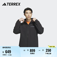 adidas舒適加絨戶外運(yùn)動(dòng)連帽軟殼衣男裝阿迪達(dá)斯官方TERREX   黑色/黑色   3XL