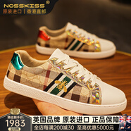 NOSSKISS奢侈高檔品牌男鞋2025新款小蜜蜂板鞋夏季透氣百搭小白鞋男休閑鞋 卡其 42 標(biāo)準(zhǔn)運(yùn)動鞋尺碼