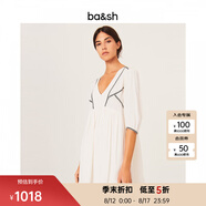 ba&sh【七夕】 bash春法式白色慵懶風(fēng)短裙V領(lǐng)高腰沙灘連衣裙女1E21ALMA ECRU-米色 L (2)