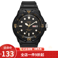 卡西歐(CASIO)學(xué)生運(yùn)動(dòng)手表男 簡(jiǎn)約防水兒童表日期星期樹脂皮帶手表 MRW-200H-1E