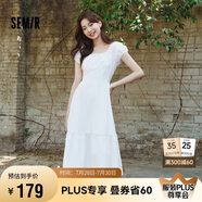 森馬（Semir）連衣裙女白月光氣質(zhì)溫柔夏季2025蝴蝶結(jié)優(yōu)雅U領(lǐng)長(zhǎng)裙109325114004