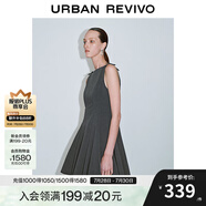 UR2025夏季新款女裝格雷系蝴蝶結(jié)裝飾無袖連衣裙UWG750079 深灰 S