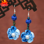 SNQP云南旅游耳環(huán)云南大理民族風(fēng)扎染耳環(huán)布藝花朵925銀飾百搭復古個(gè) 50號