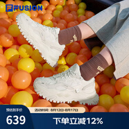 FILA FUSION斐樂(lè)女鞋BIANCO老爹鞋季新款硬糖鞋休閑鞋厚底運(yùn)動(dòng)鞋女 棉花糖/銀-MM 36.5