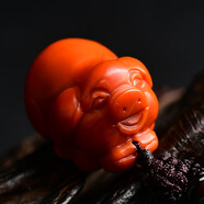伊嵐芝天然南紅瑪瑙發(fā)財(cái)豬吊墜 可愛(ài)福豬項(xiàng)鏈2025年生肖動(dòng)物吉祥物飾品