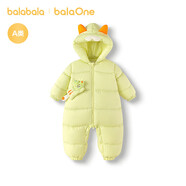 巴拉巴拉balaOne嬰兒連體衣寶寶衣服2025冬裝羽絨服連帽鵝絨208425120212