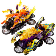 樂樂兄弟 暴力變形爆裂飛車玩具套裝2代三3下部四4代星能覺醒兒童男孩新款 掃蕩奪晶系列 獵天魄+帝隕