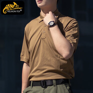 赫利肯短袖速干t恤透氣上衣戶(hù)外運動(dòng)日常通勤夏季翻領(lǐng)男士速干polo衫 狼棕色【歐碼偏大】 L (高175-185cm 重170-190斤)