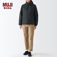 無(wú)印良品（MUJI）女式 便攜式 立領(lǐng)羽絨夾克羽絨服外套冬季女裝女款外衣 黑色 M （160/84A）
