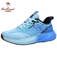 西域駱駝（VANCAMEL）品牌碳板運動鞋男新款網(wǎng)面透氣夏季山地跑步鞋輕便減震競速跑鞋子 青藍 38