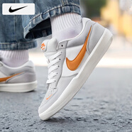 耐克（NIKE）男鞋子男 25夏季新款透氣耐磨運動鞋帆布小白鞋減震滑板鞋休閑鞋 007-幻影灰白-橙/曬圖退10 41 （內(nèi)長260mm）