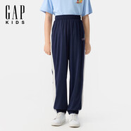 GAP男童2025夏季新款logo撞色拼接網(wǎng)眼束口褲兒童裝休閑褲767337
