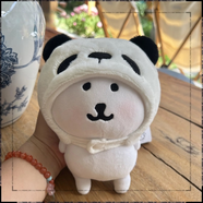 棉花娃娃20cm娃衣寬松自嘲熊頭套8寸頭套公仔頭套可愛(ài)毛絨玩偶公 20cm熊貓頭套【不含熊】