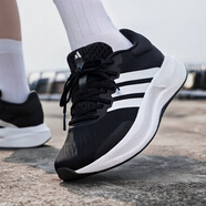 阿迪達斯 （adidas）男鞋 2025秋季新款透氣舒適跑鞋通勤訓練運動(dòng)鞋低幫舒適跑步鞋 黑色/白色 【曬圖返10】 44.5 (內長(cháng)275mm)