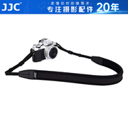 JJC 微單相機肩帶 掛脖背帶 適用索尼A6400 A7C A6100佳能R50V M50II M62尼康Z30 Z50富士X100V Xhalf 【標(biāo)準(zhǔn)款】黑色 配圓形環(huán)