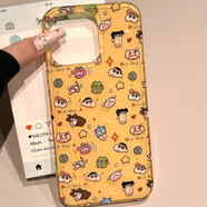 蠟筆小新滿(mǎn)屏蠟筆小新適用蘋(píng)果16promax手機殼iPhone15/14/13新款華為mate70卡通nova13情侶vivos20防摔OPP BSIMD小新全家福-【白色IMD】 iQOO Z9