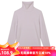 雲上生活秋冬復古休閑磨毛暖絨打底衫溫暖內搭長(cháng)袖高領(lǐng)T恤T6676F 霧灰紫 XL